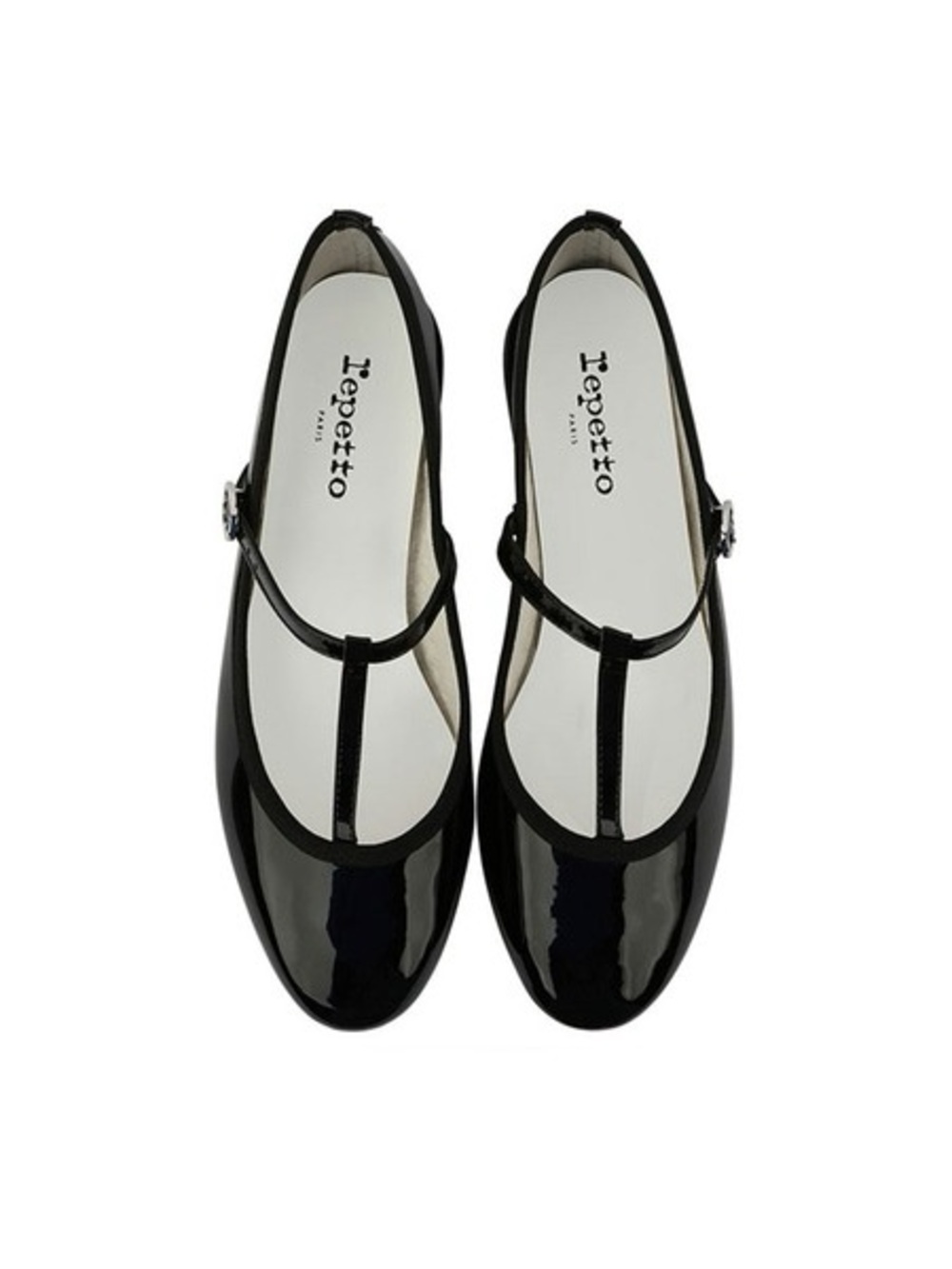 Repetto Black Patent T-Strap Mary Jane Faustine Flats